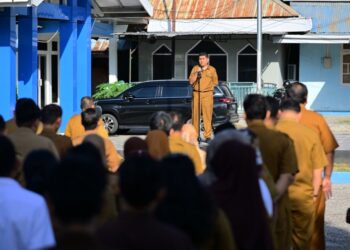 Kadis Kominfosantik Sulteng Pimpin Apel Perdana, Tekankan Disiplin dan Inovasi Pelayanan