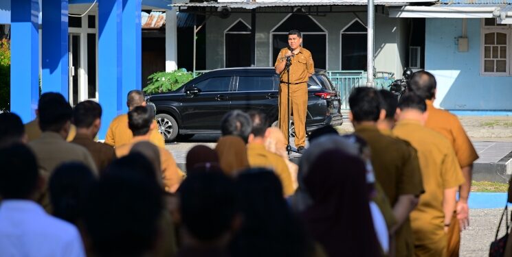Kadis Kominfosantik Sulteng Pimpin Apel Perdana, Tekankan Disiplin dan Inovasi Pelayanan